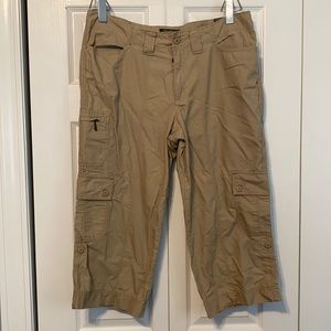 NWT - Eddie Bauer Tan Convertible Capri - Size 14